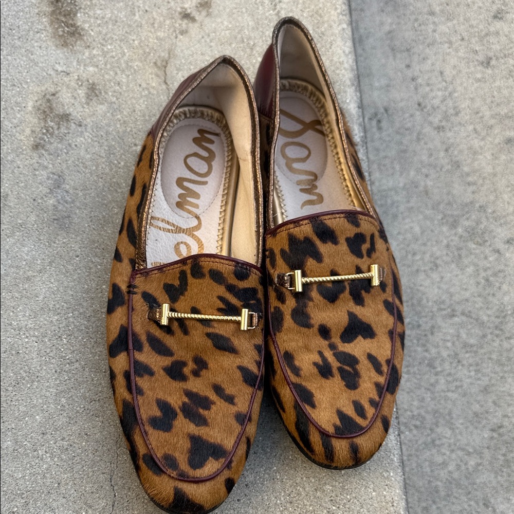 Sam Edelman Brown Leopard Loafers